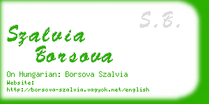szalvia borsova business card
